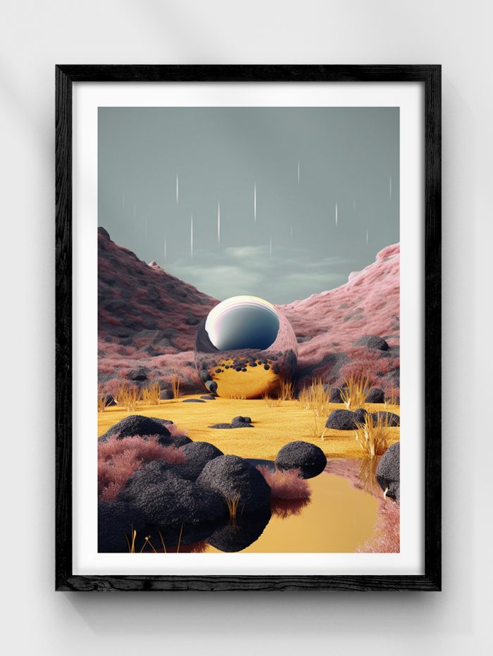 Desert Sphere Poster