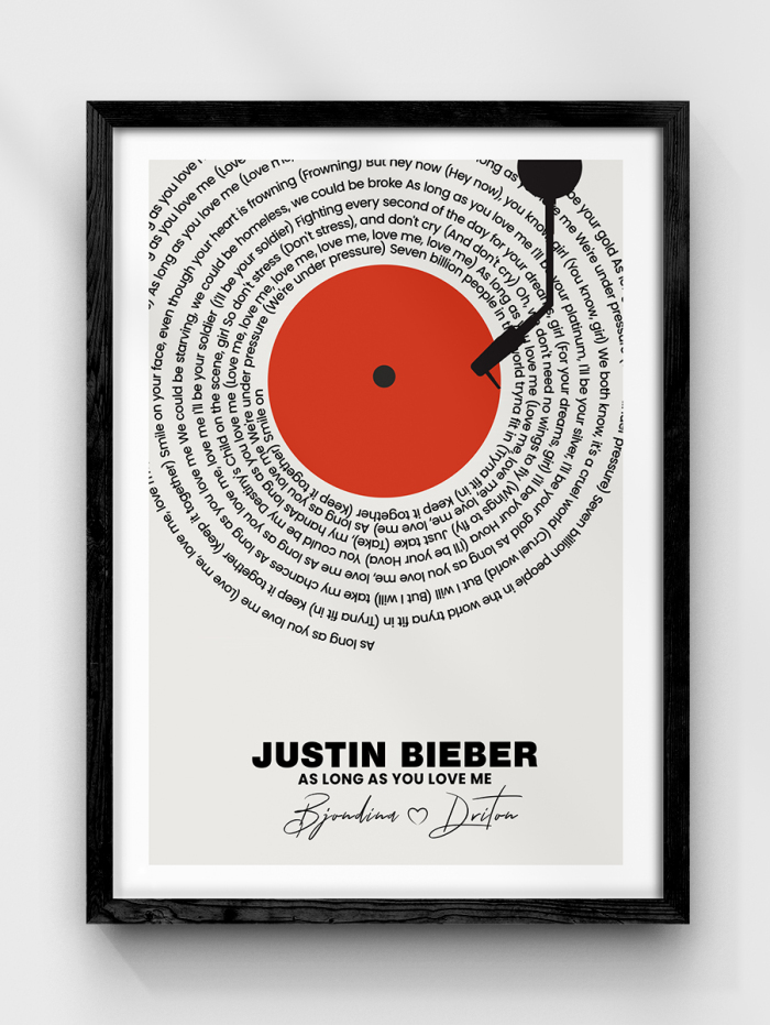 RetroStyle Song Lyrics Poster