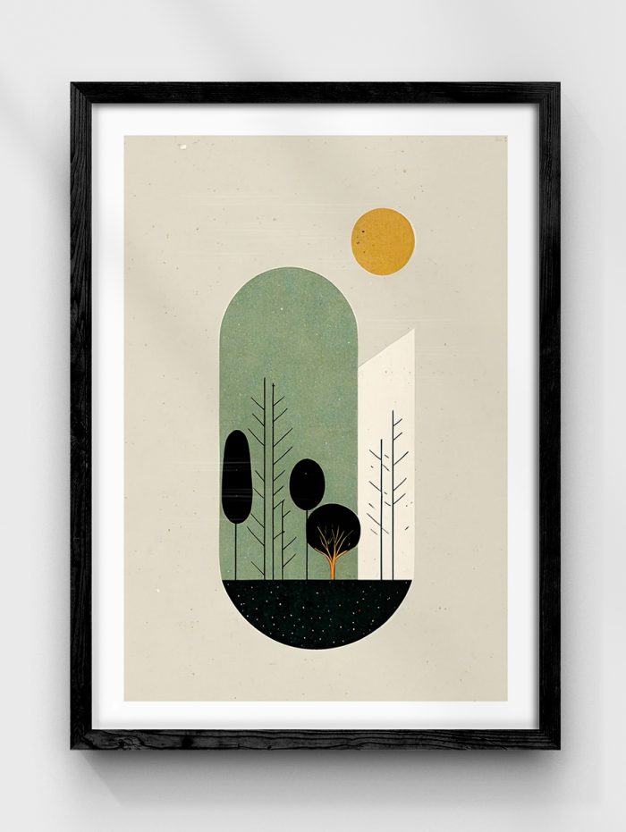 Trees and Sun Poster