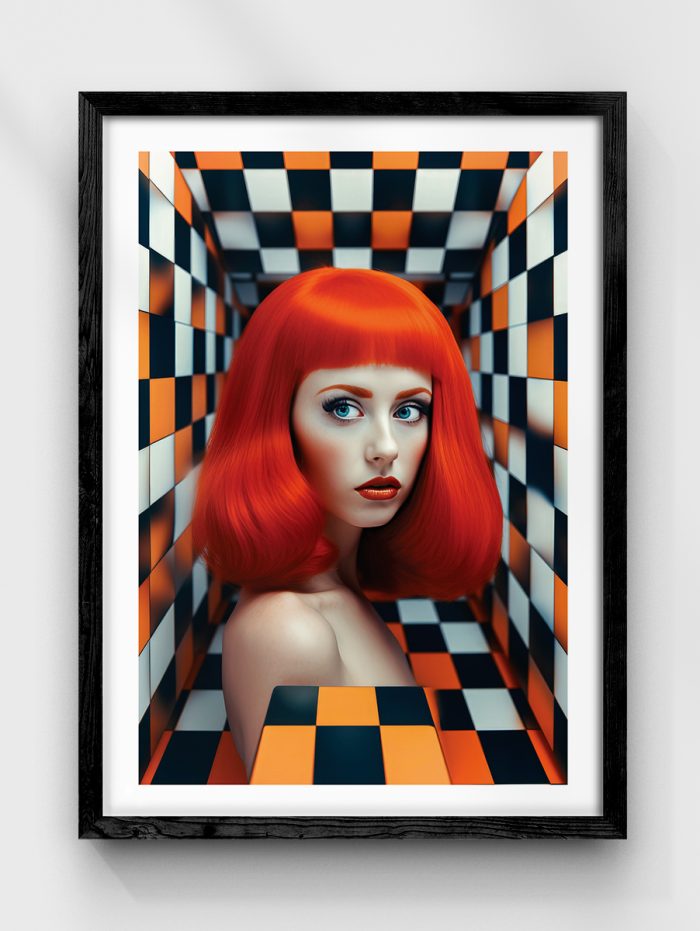 Futuristic Redhaired Poster