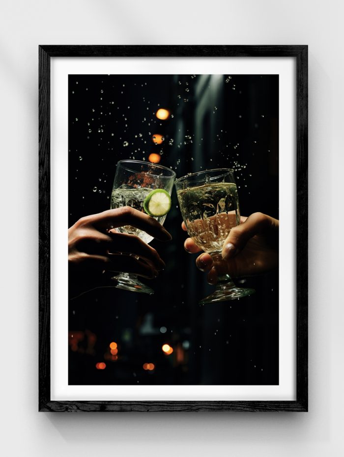 Nightlife Cocktails Poster