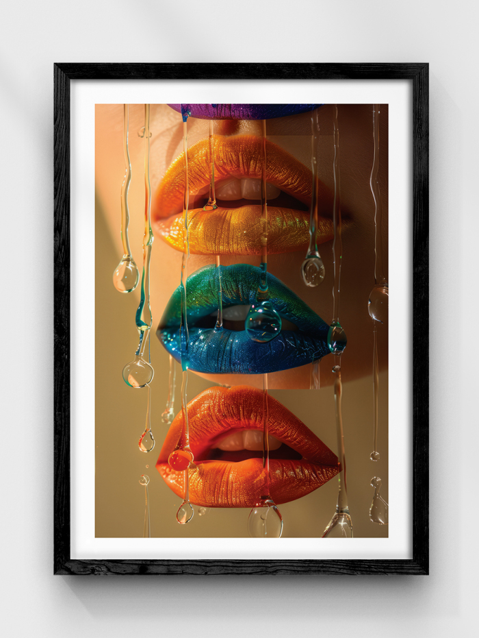 Floating Lips Poster