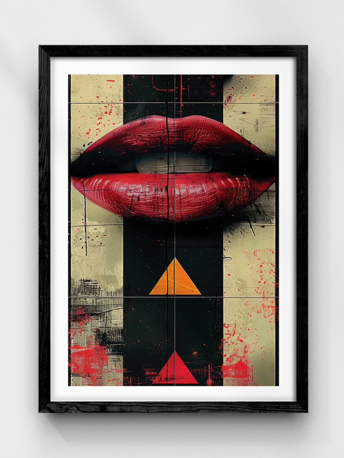 Geometric Lip Poster