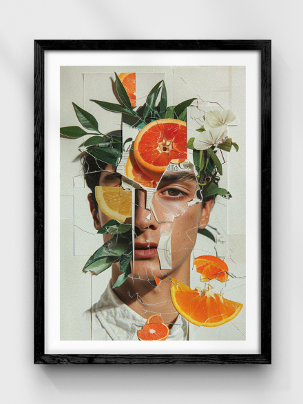 Men and Fruits Poster