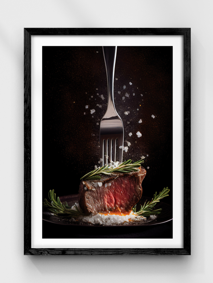 Steak Served Poster