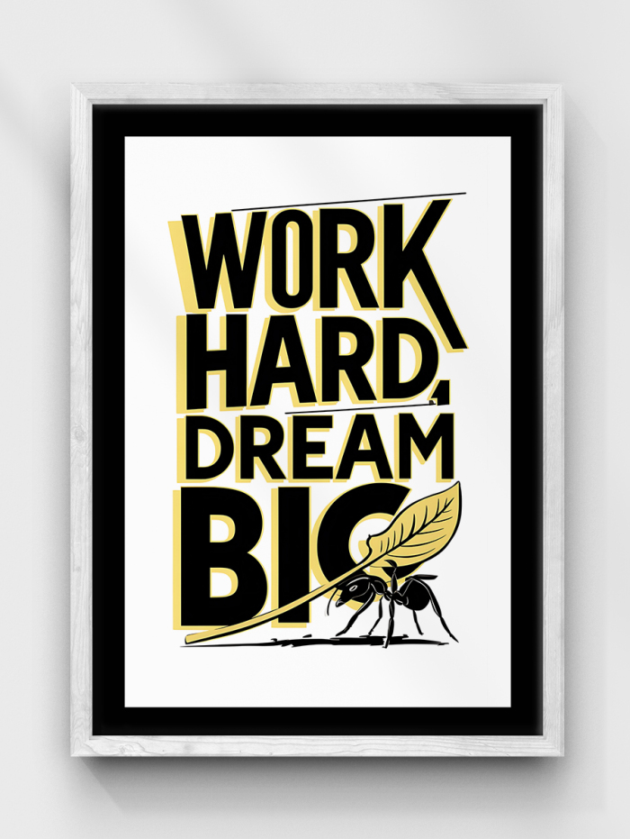 Work Hard - Quote Poster