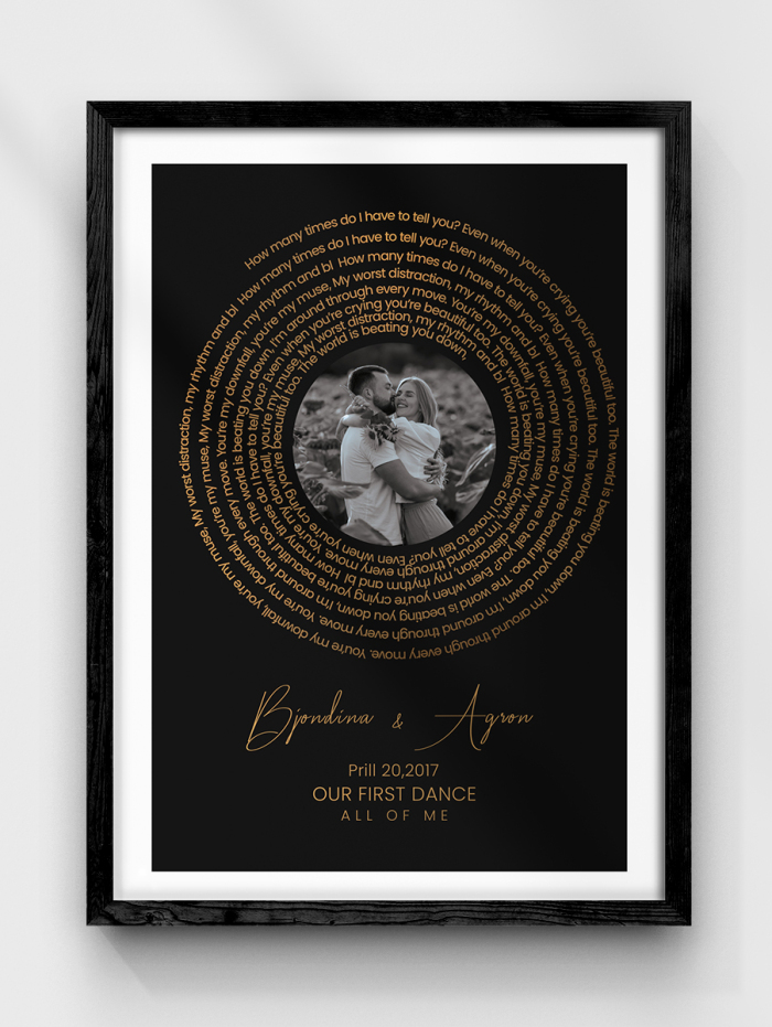 Elegant Song Lyrics Poster