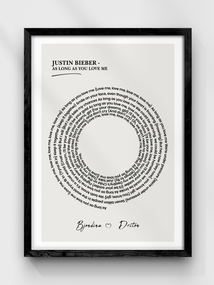 Minimal Song Lyrics Poster