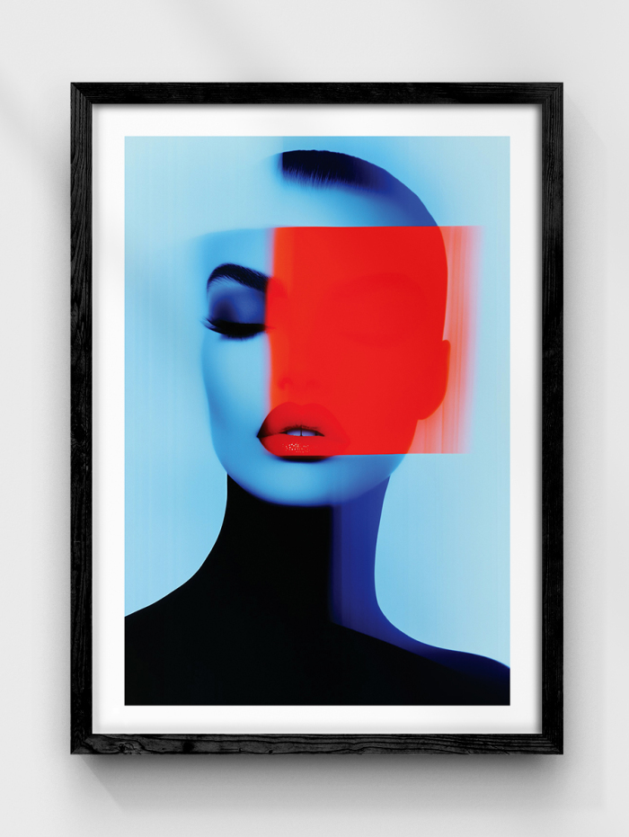 Block Portrait Poster