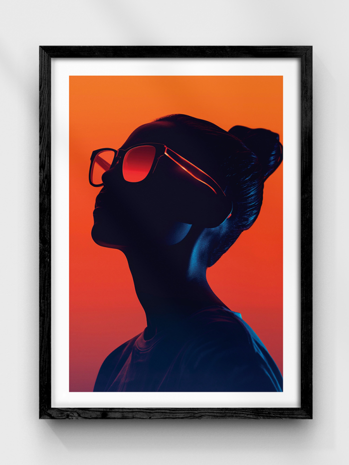 Contemplative Portrait Poster