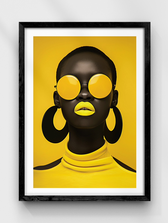 Yellow Face Poster