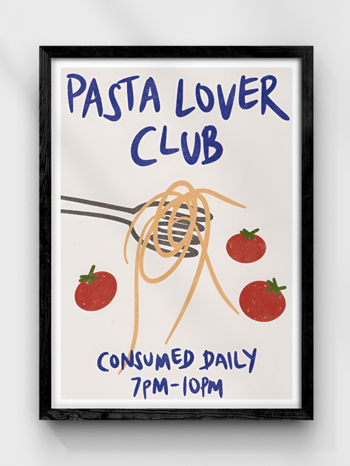 Pasta Lover Club Poster